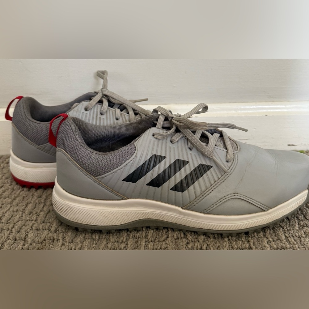 adidas Gray and Red Athletic Shoes